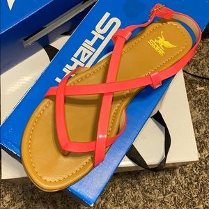 Neon pink Strappy Sandals (brand new)